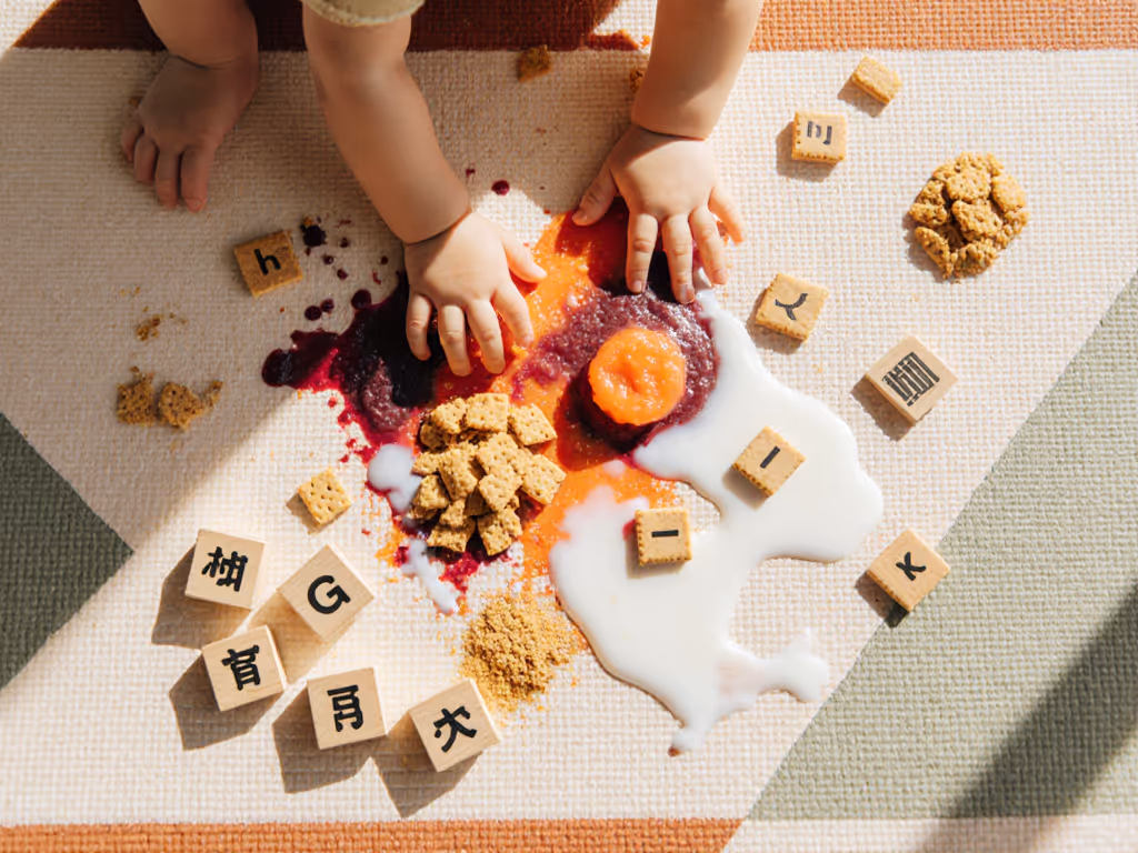 multisensory_language_play_with_food_spills_on_mat