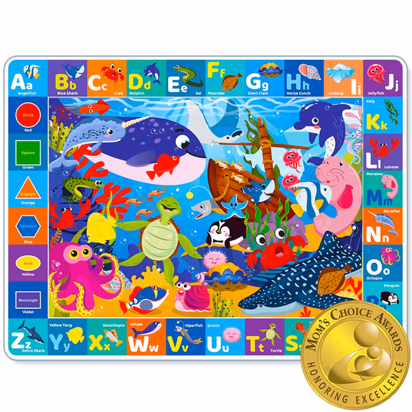 QUOKKA Baby Play Mat - Ocean ABC Rug